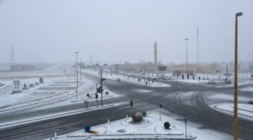 تساقط الثلوج يغطي مناطق واسعة في السعودية ويجبر طريف على تسجيل حرارة صفر مئوي لأول مرة منذ عقود 1